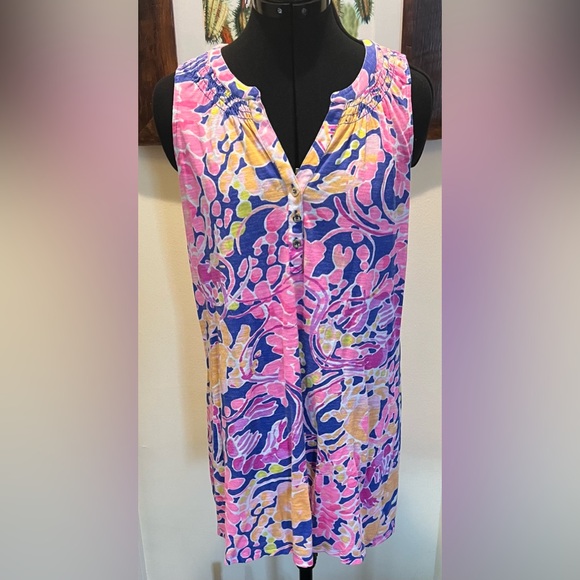 Lilly Pulitzer Dresses & Skirts - Lilly Pulitzer Colorful Sleeveless Button-Down Dress/Tunic